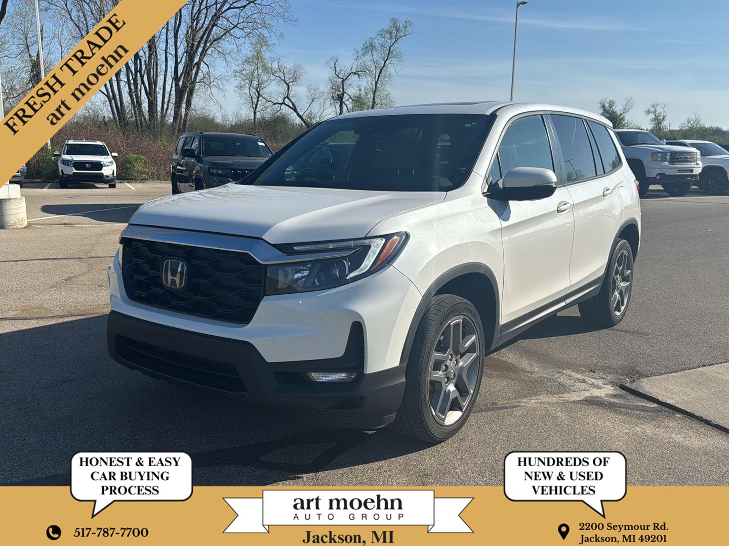 Platinum White Pearl 2023 Honda Passport EX-L AWD SUV / Crossover All-Wheel Drive Automatic