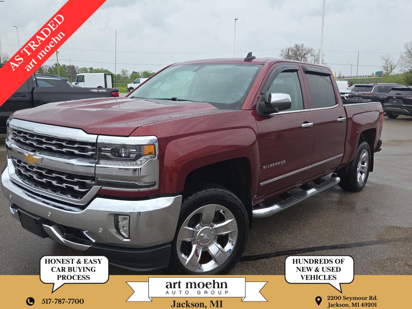 Siren Red Tintcoat 2016 Chevrolet Silverado 1500 LTZ Crew Cab 4WD Pickup Truck Four-Wheel Drive 8-Speed Automatic
