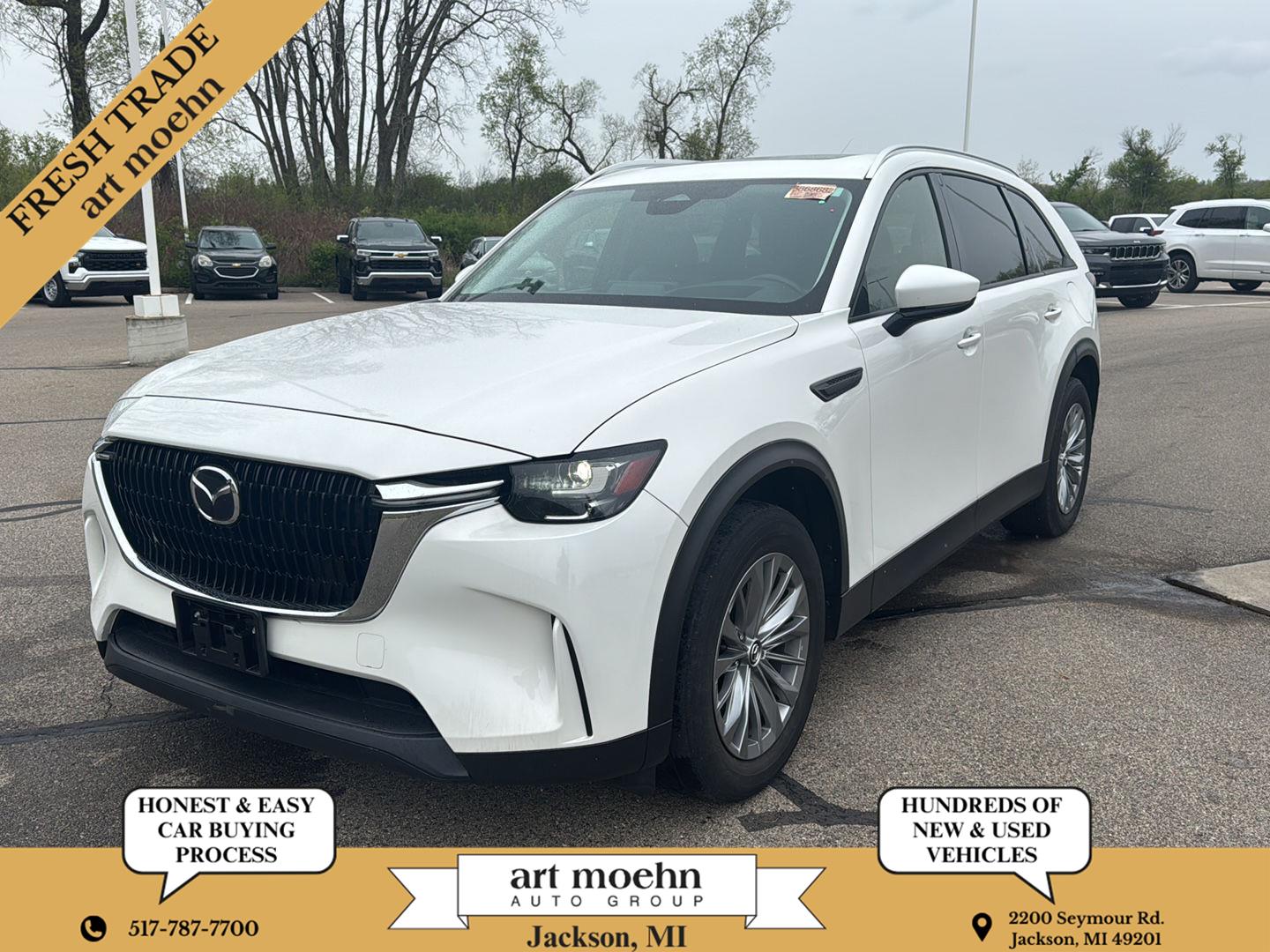 Rhodium White Premium 2024 Mazda CX-90 3.3 Turbo Preferred Plus AWD SUV / Crossover All-Wheel Drive Automatic