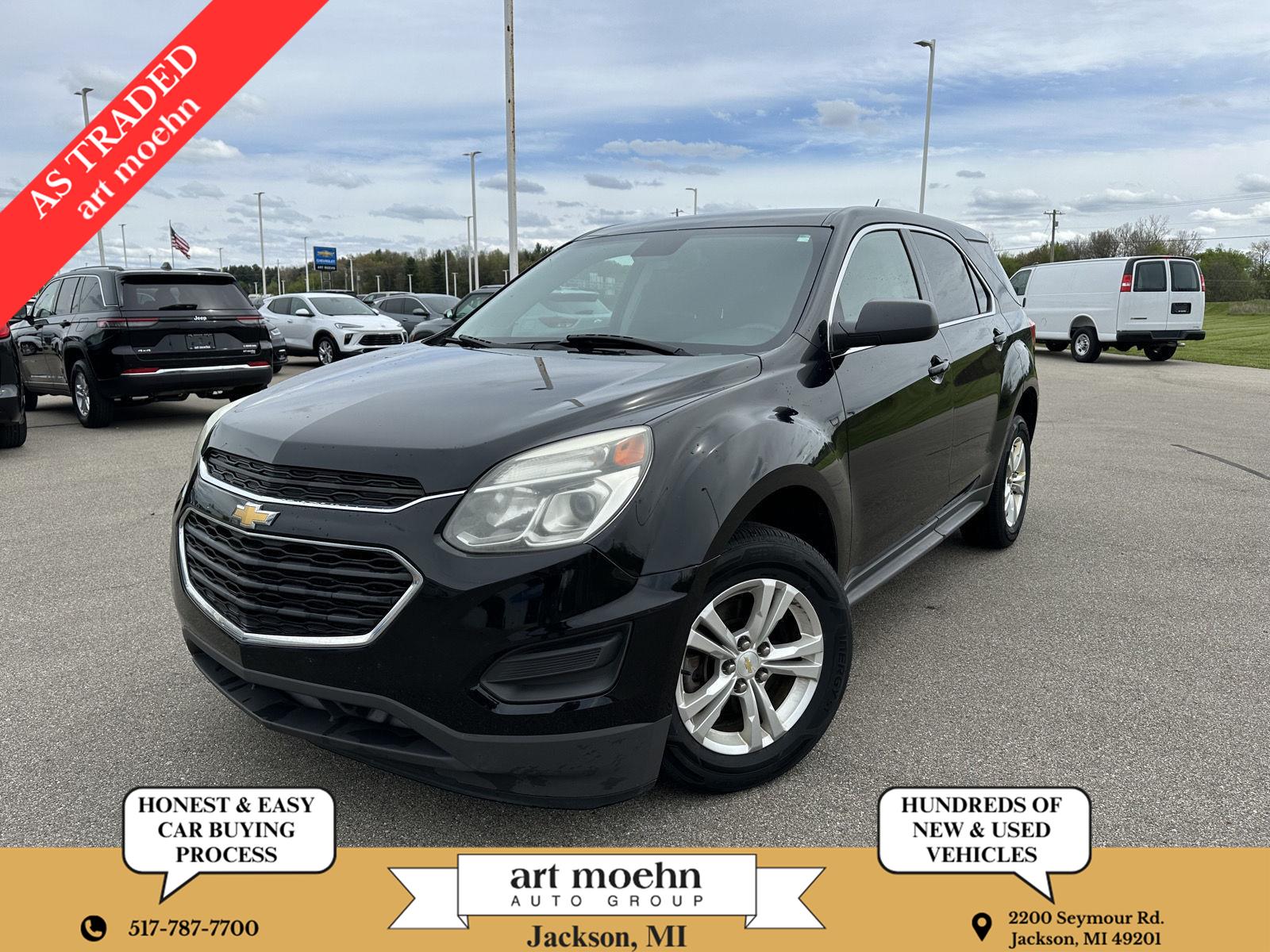 Black 2017 Chevrolet Equinox LS FWD SUV / Crossover Front-Wheel Drive 6-Speed Automatic Overdrive
