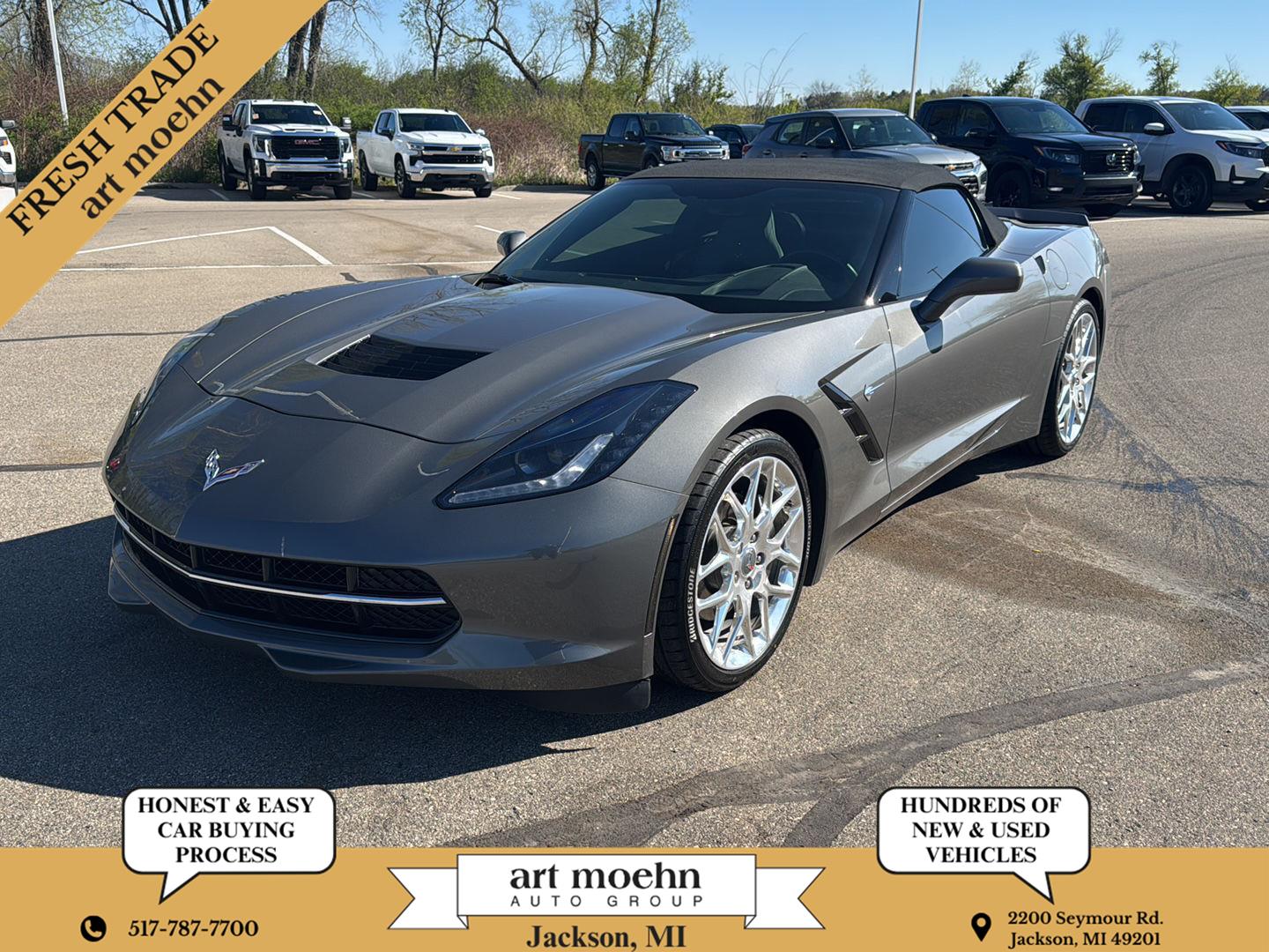 Shark Gray Metallic 2015 Chevrolet Corvette Stingray 2LT Convertible RWD Convertible Rear-Wheel Drive 8-Speed Automatic