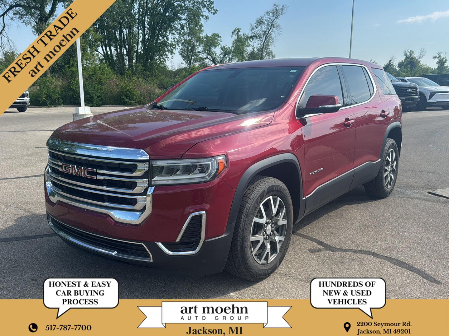 Red Quartz Tintcoat 2020 GMC Acadia SLE FWD SUV / Crossover Front-Wheel Drive 9-Speed Automatic