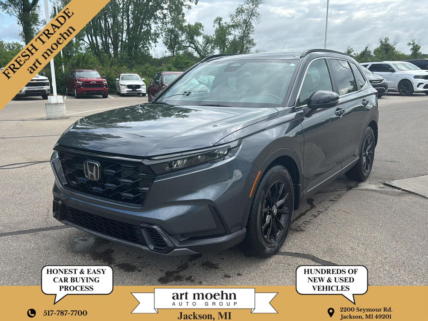Meteorite Gray Metallic 2023 Honda CR-V Hybrid Sport FWD SUV / Crossover Front-Wheel Drive Continuously Variable Transmission