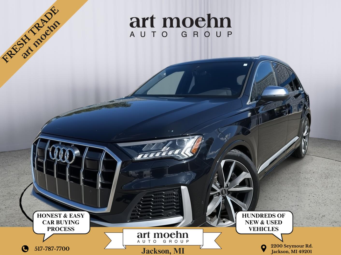 Orca Black Metallic 2021 Audi SQ7 4.0T quattro Premium Plus SUV / Crossover All-Wheel Drive Automatic
