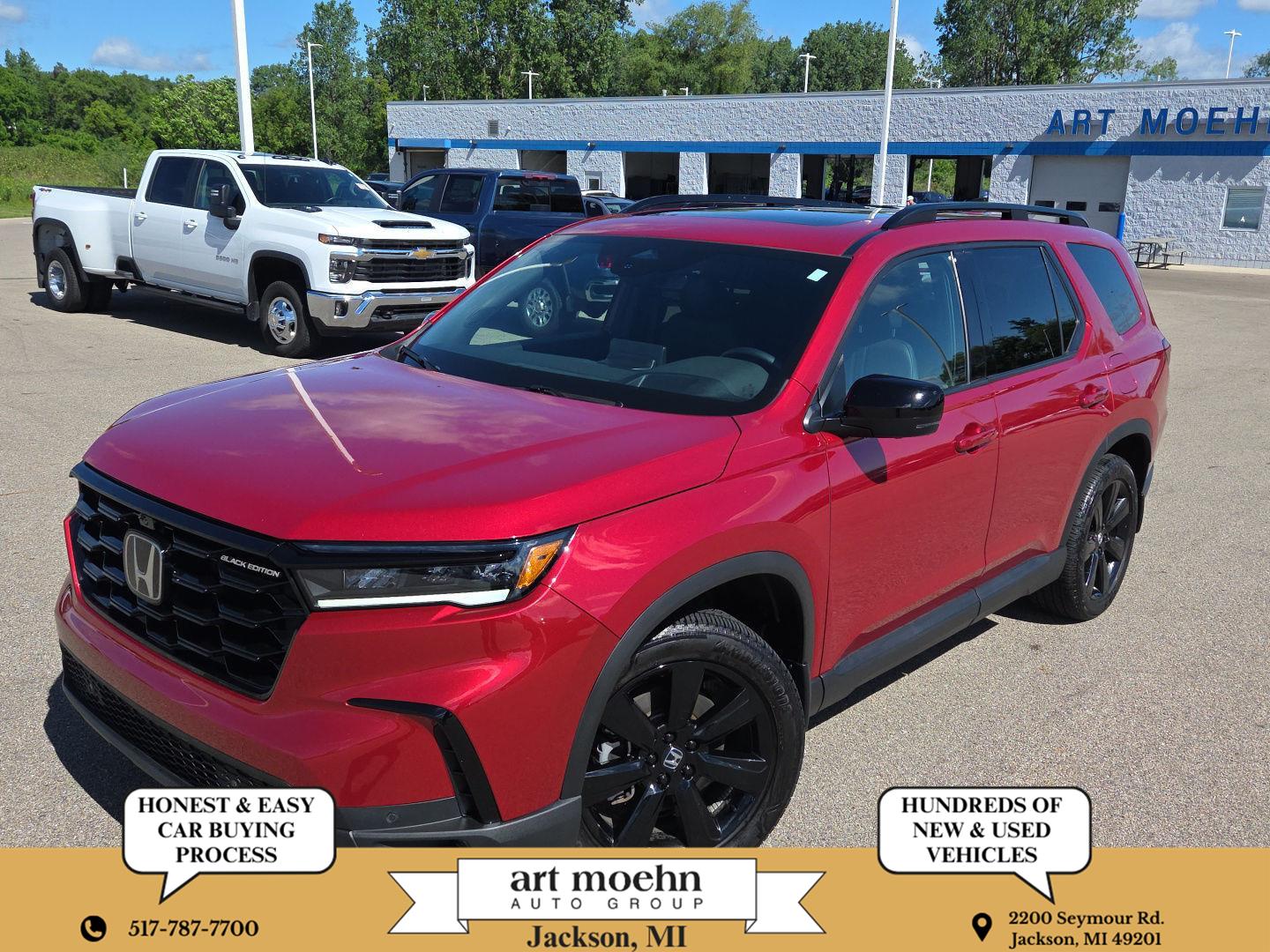 Radiant Red Metallic II 2025 Honda Pilot Black Edition AWD SUV / Crossover All-Wheel Drive Automatic