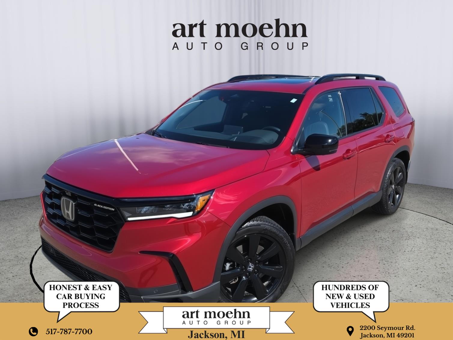 Radiant Red Metallic II 2025 Honda Pilot Black Edition AWD SUV / Crossover All-Wheel Drive Automatic