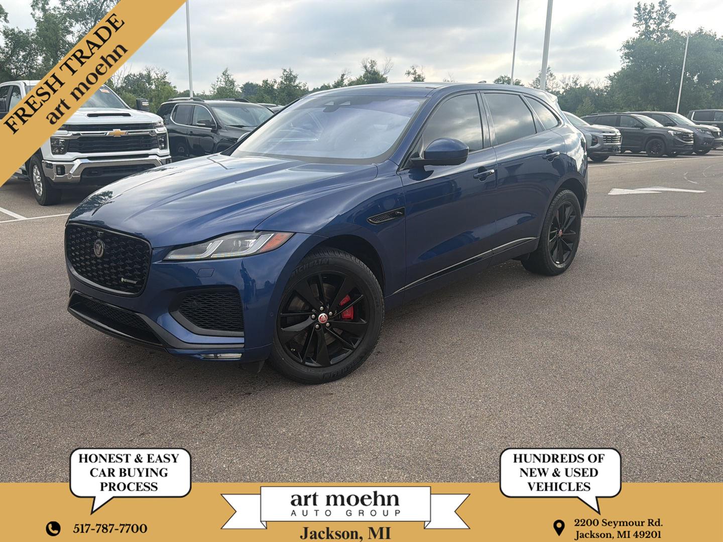 Bluefire Blue 2021 Jaguar F-PACE SUV / Crossover All-Wheel Drive Automatic