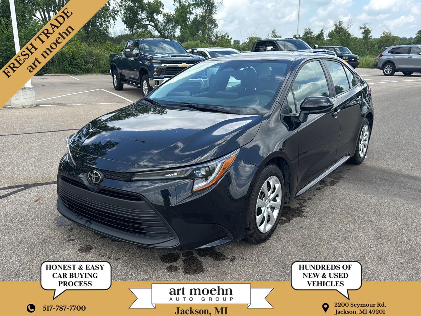 Midnight Black Metallic 2024 Toyota Corolla Sedan Front-Wheel Drive Continuously Variable Transmission