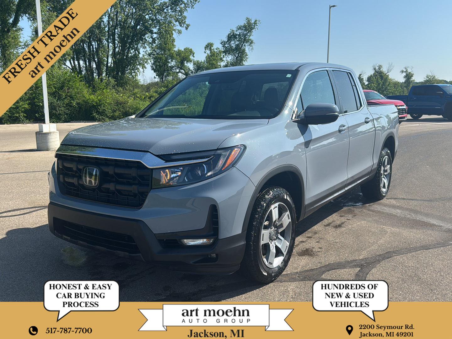 Sonic Gray Pearl 2024 Honda Ridgeline Pickup Truck All-Wheel Drive Automatic