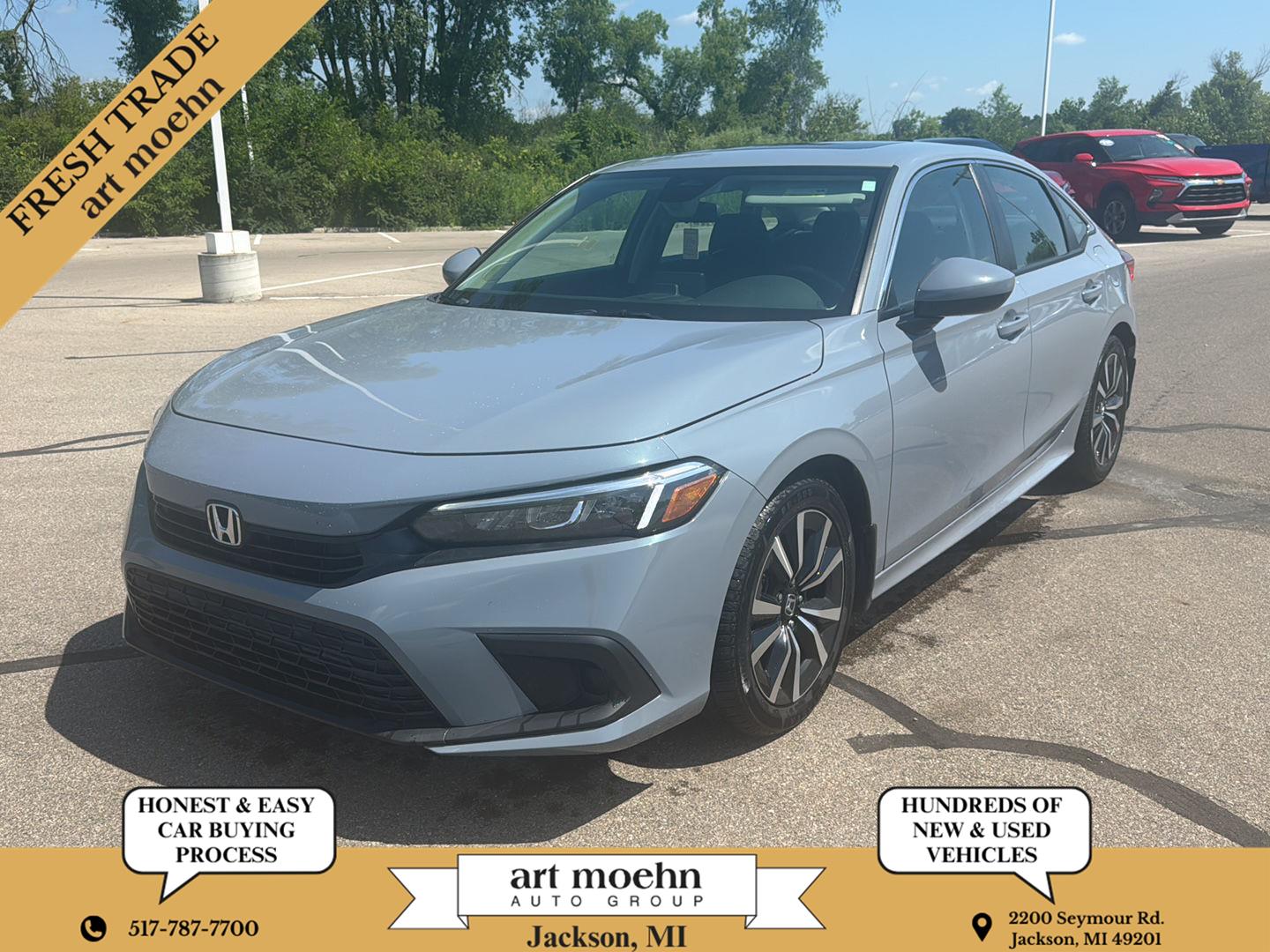 Sonic Gray Pearl 2024 Honda Civic Sedan Front-Wheel Drive Continuously Variable Transmission