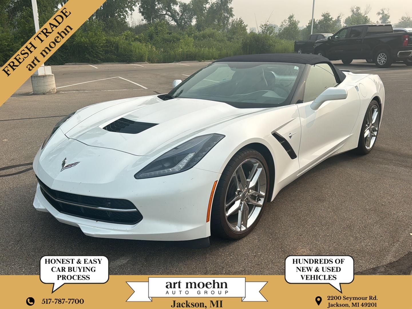 Arctic White 2018 Chevrolet Corvette Convertible Rear-Wheel Drive 8-Speed Automatic
