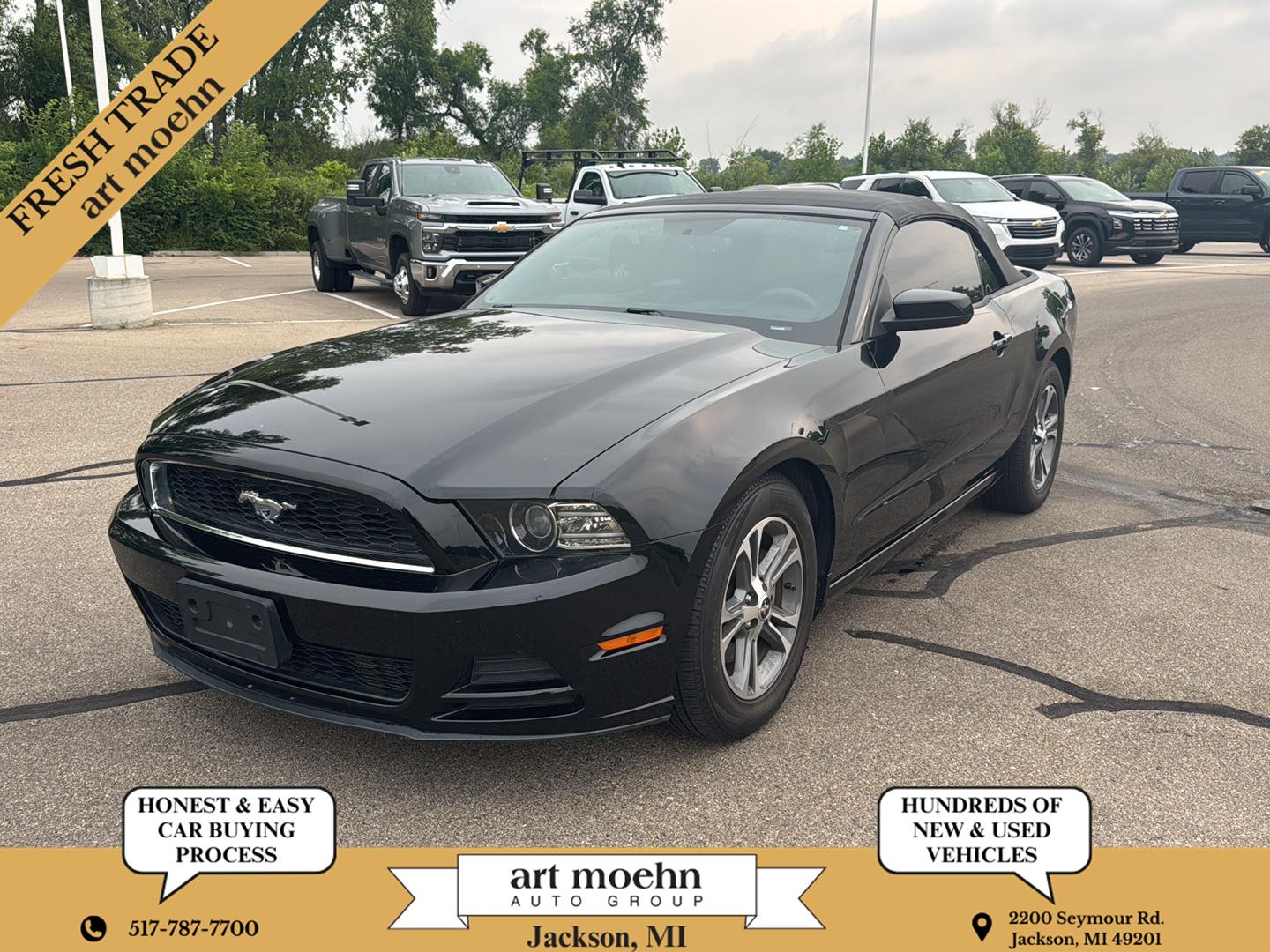 Black 2014 Ford Mustang Convertible Rear-Wheel Drive 6-Speed Manual