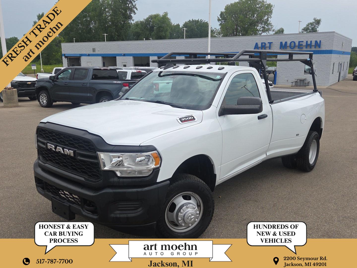 Bright White Clearcoat 2022 RAM 3500 Pickup Truck Four-Wheel Drive 8-Speed Automatic