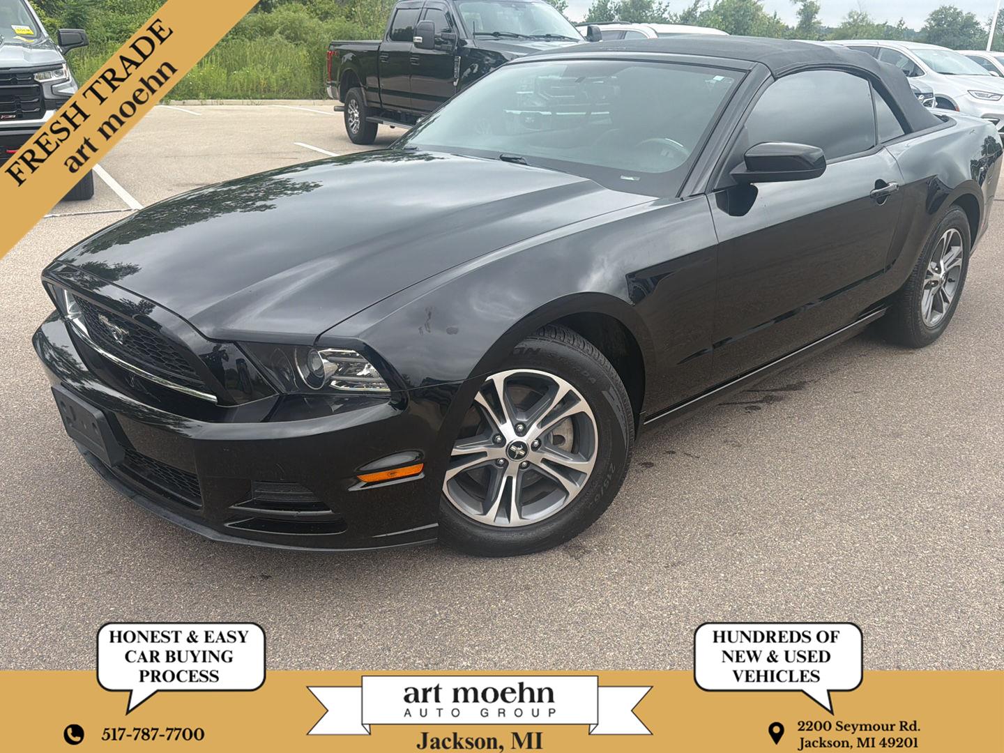 Black 2014 Ford Mustang Convertible Rear-Wheel Drive 6-Speed Manual