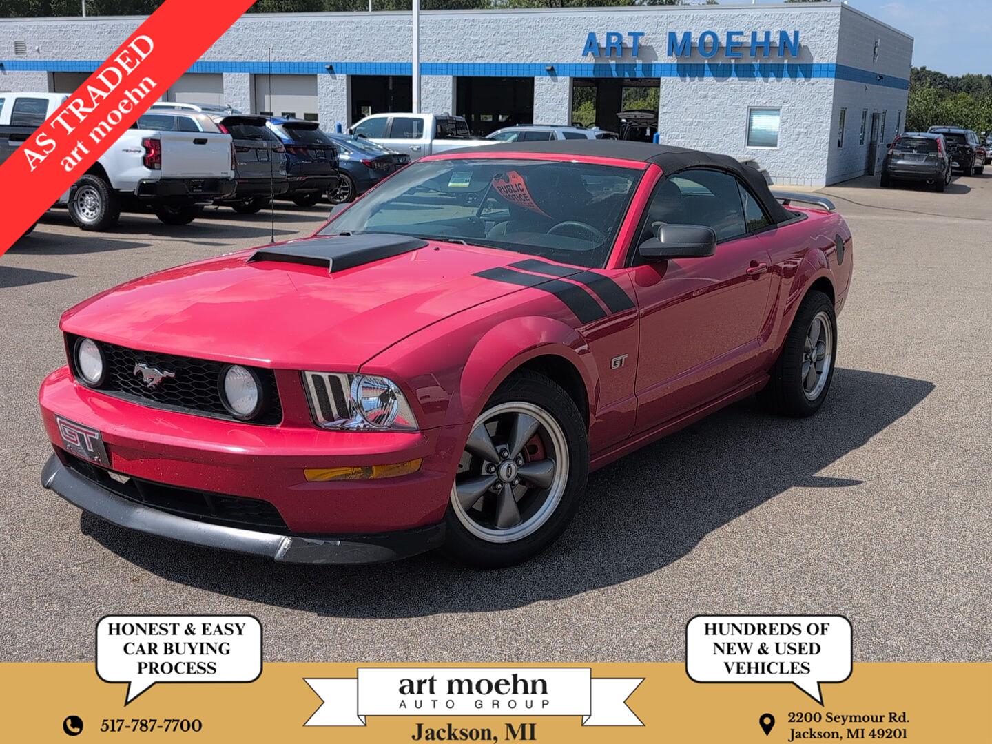 Red 2006 Ford Mustang Convertible Rear-Wheel Drive 5-Speed Manual
