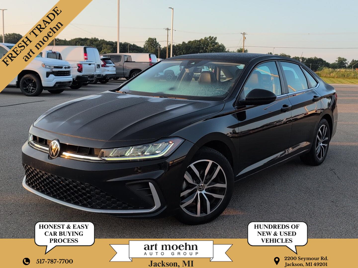 Deep Black Pearl 2025 Volkswagen Jetta Sedan Front-Wheel Drive Automatic