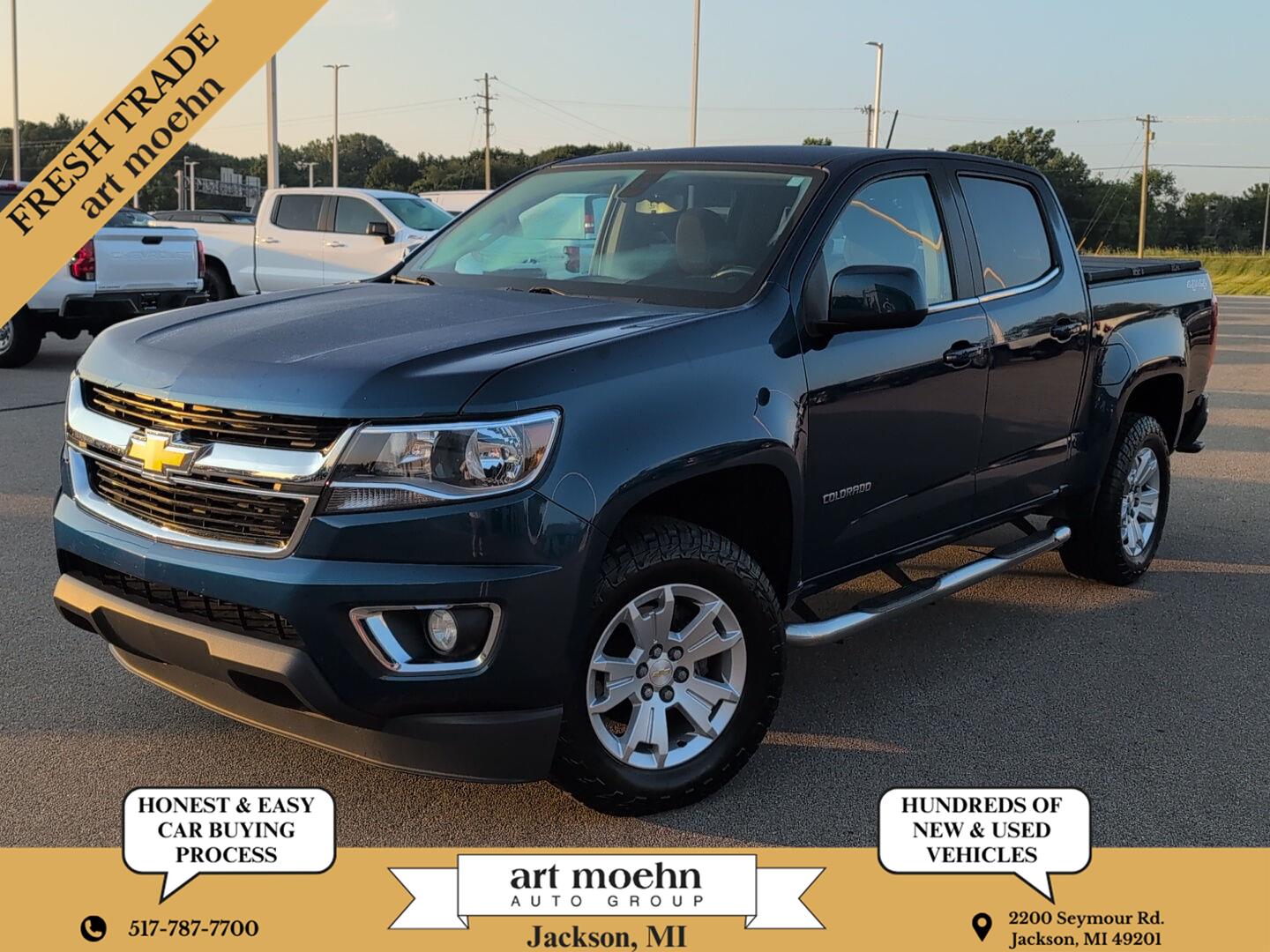 Pacific Blue Metallic 2019 Chevrolet Colorado Pickup Truck Four-Wheel Drive 8-Speed Automatic
