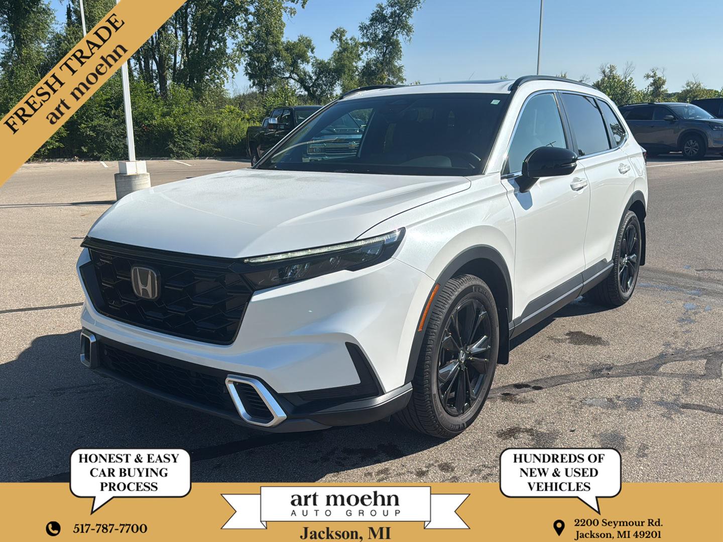 Platinum White Pearl 2023 Honda CR-V Hybrid SUV / Crossover All-Wheel Drive Continuously Variable Transmission
