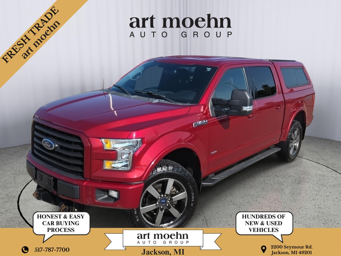 Ruby Red Metallic Tinted Clearcoat 2017 Ford F-150 Pickup Truck Four-Wheel Drive 6-Speed Automatic