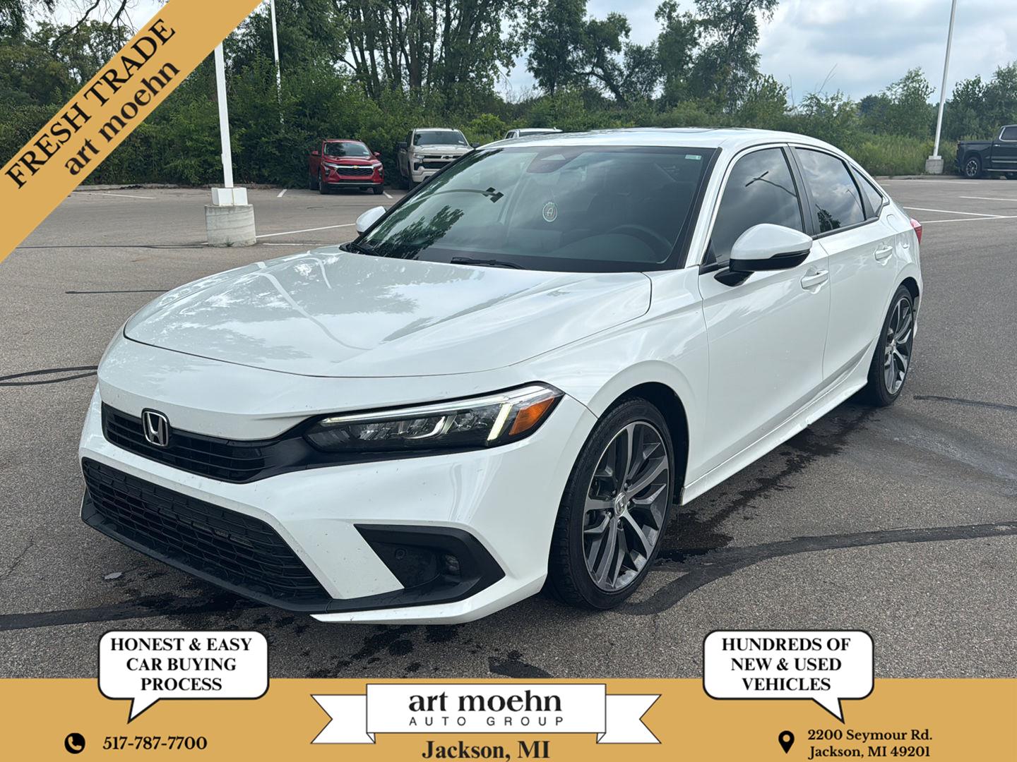 Platinum White Pearl 2024 Honda Civic Sedan Front-Wheel Drive
