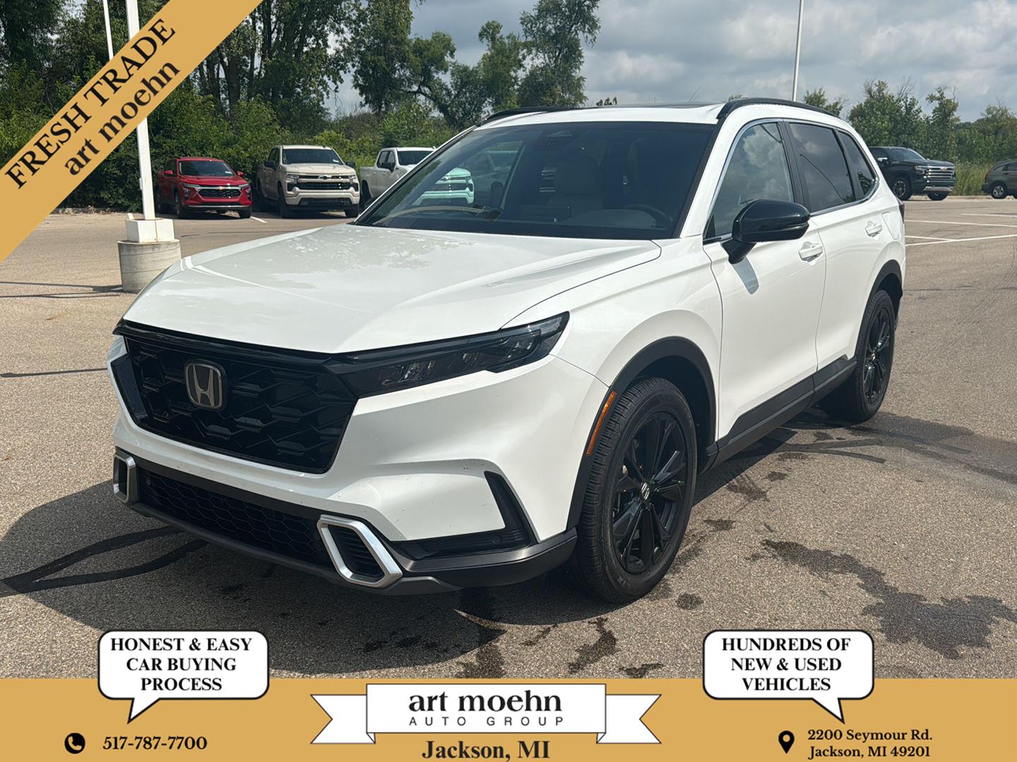 Platinum White Pearl 2023 Honda CR-V Hybrid SUV / Crossover All-Wheel Drive Continuously Variable Transmission