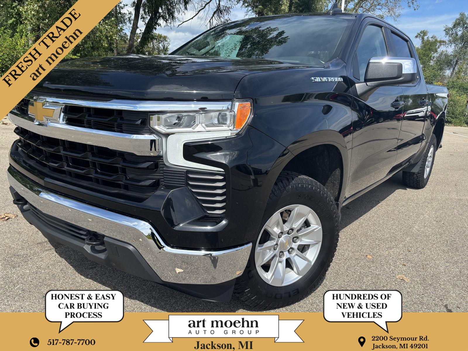 Black 2022 Chevrolet Silverado 1500 Pickup Truck Four-Wheel Drive Automatic