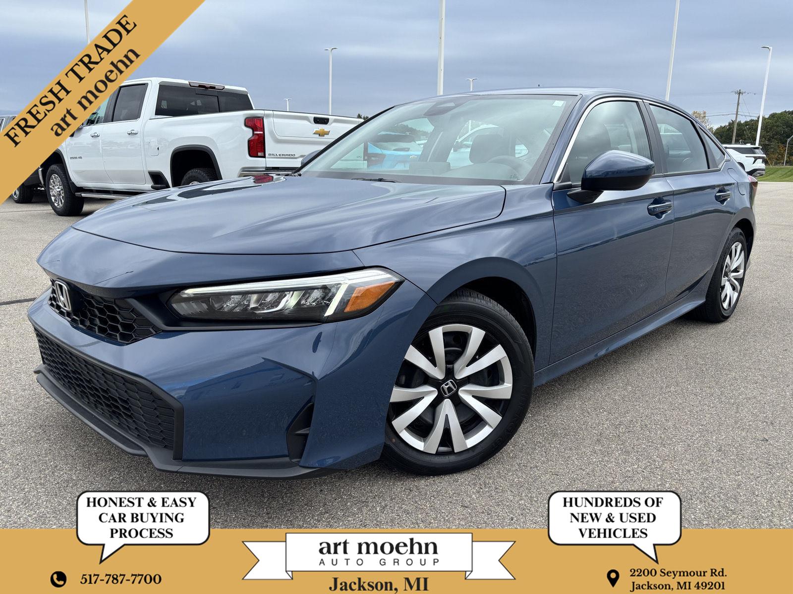 Blue Lagoon Pearl 2025 Honda Civic Sedan Front-Wheel Drive Continuously Variable Transmission