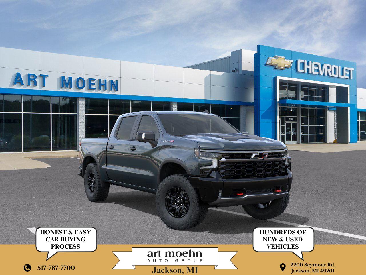 Cypress Gray 2026 Chevrolet Silverado 1500 ZR2 Crew Cab 4WD Pickup Truck Four-Wheel Drive Automatic