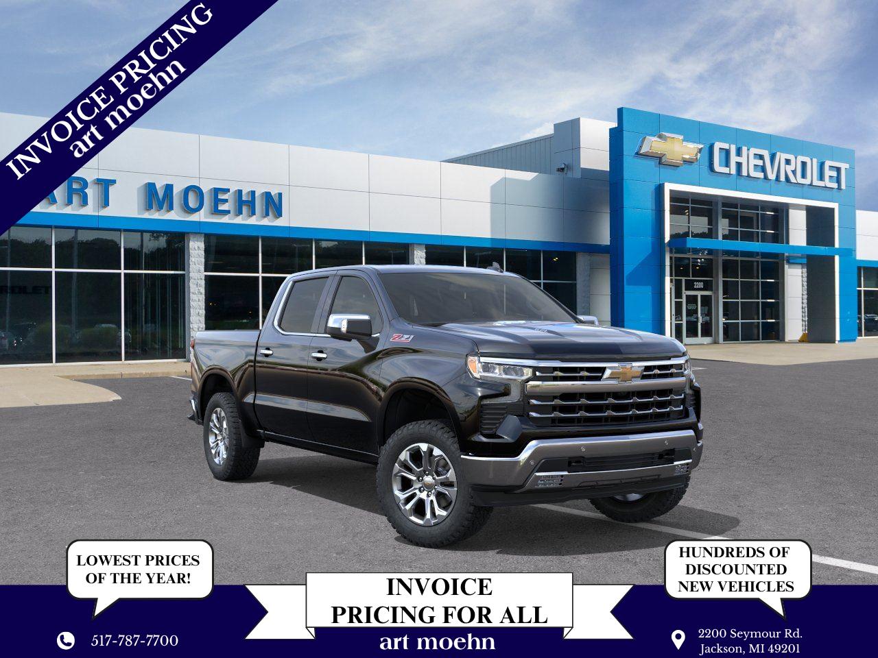 Black 2026 Chevrolet Silverado 1500 Pickup Truck Four-Wheel Drive Automatic