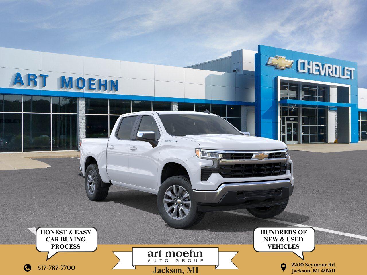 Summit White 2026 Chevrolet Silverado 1500 Pickup Truck Four-Wheel Drive 8-Speed Automatic