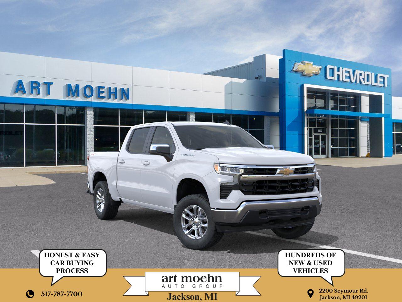 Summit White 2026 Chevrolet Silverado 1500 Pickup Truck Four-Wheel Drive 8-Speed Automatic