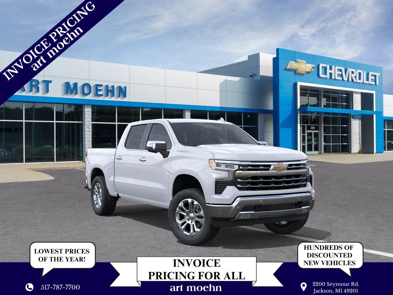 Summit White 2026 Chevrolet Silverado 1500 Pickup Truck Four-Wheel Drive Automatic