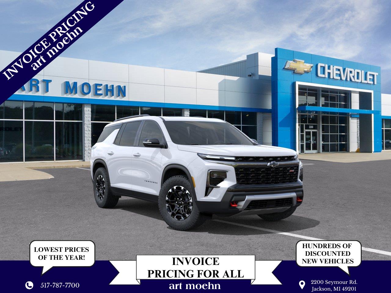 Polar White Tricoat 2027 Chevrolet Traverse SUV / Crossover Four-Wheel Drive 8-Speed Automatic