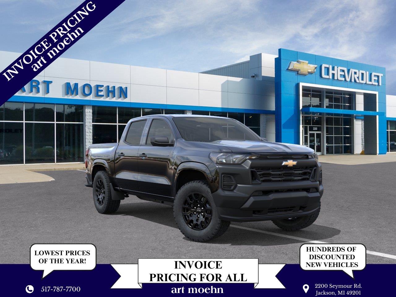 Black 2026 Chevrolet Colorado Pickup Truck Four-Wheel Drive 8-Speed Automatic