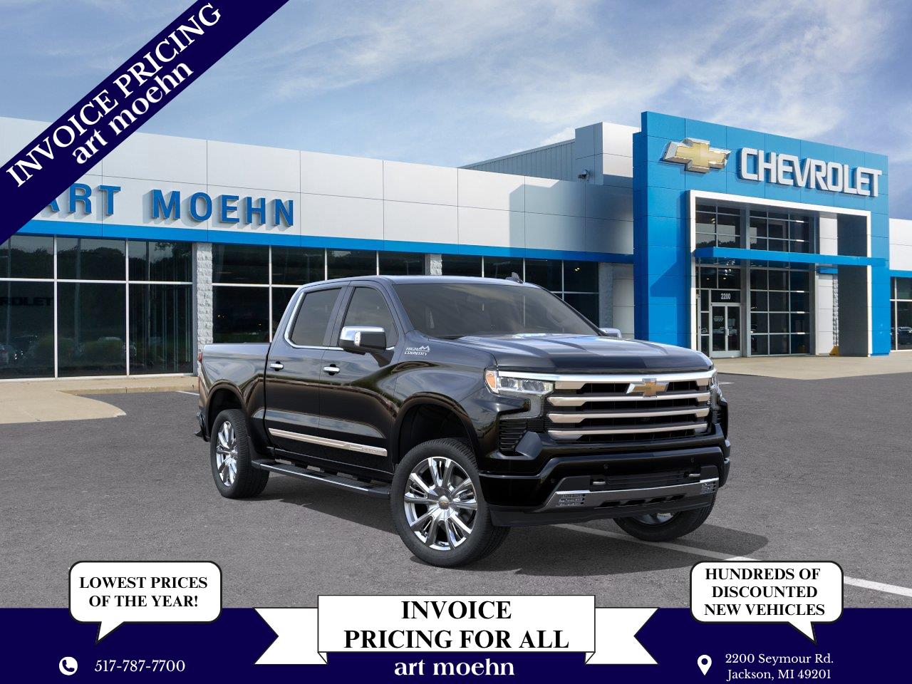 Black 2026 Chevrolet Silverado 1500 Pickup Truck Four-Wheel Drive Automatic