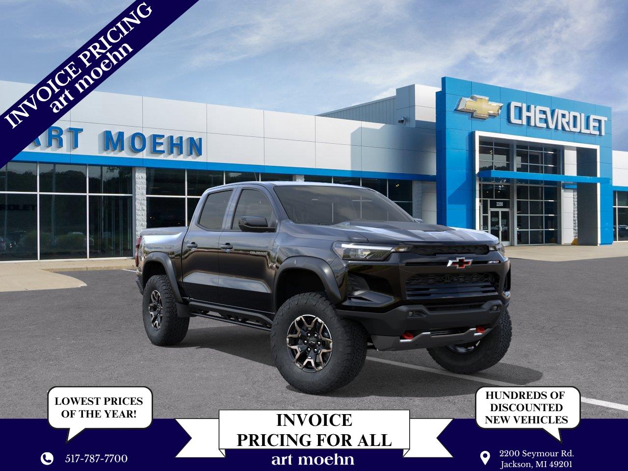 Black 2026 Chevrolet Colorado Pickup Truck Four-Wheel Drive 8-Speed Automatic