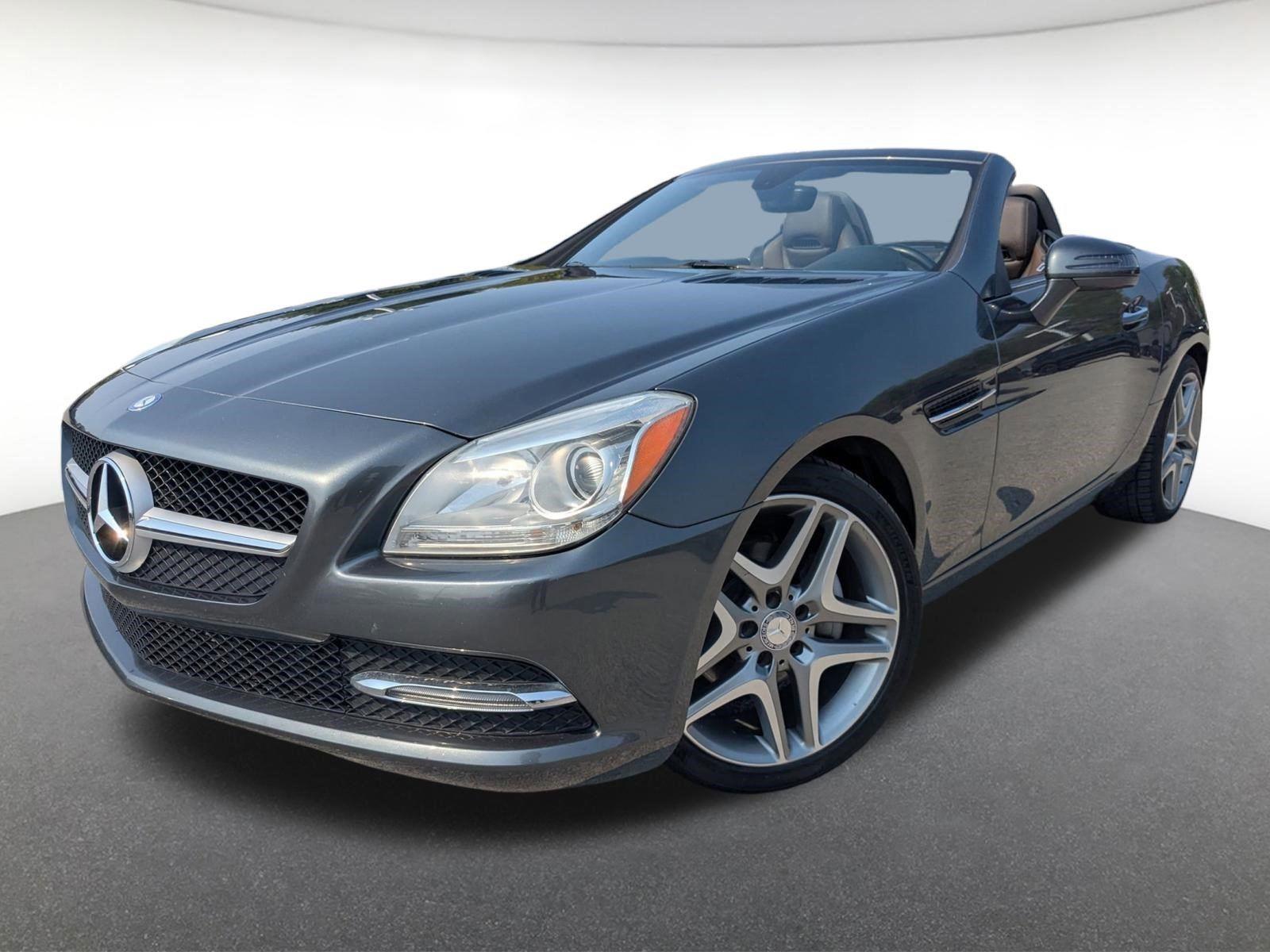 Steel Gray Metallic 2015 Mercedes-Benz SLK 250 Convertible Rear-Wheel Drive Automatic