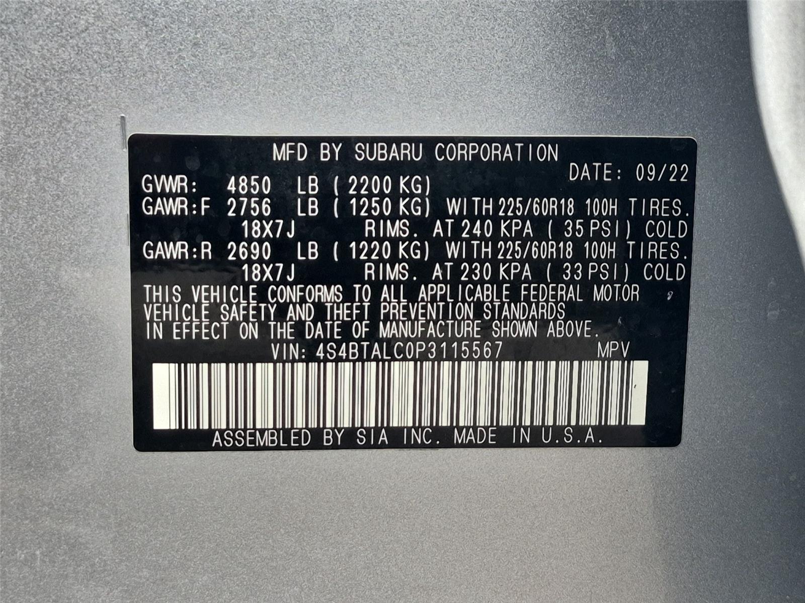 Used 2023 Ice Silver Metallic Subaru Onyx Edition image 39