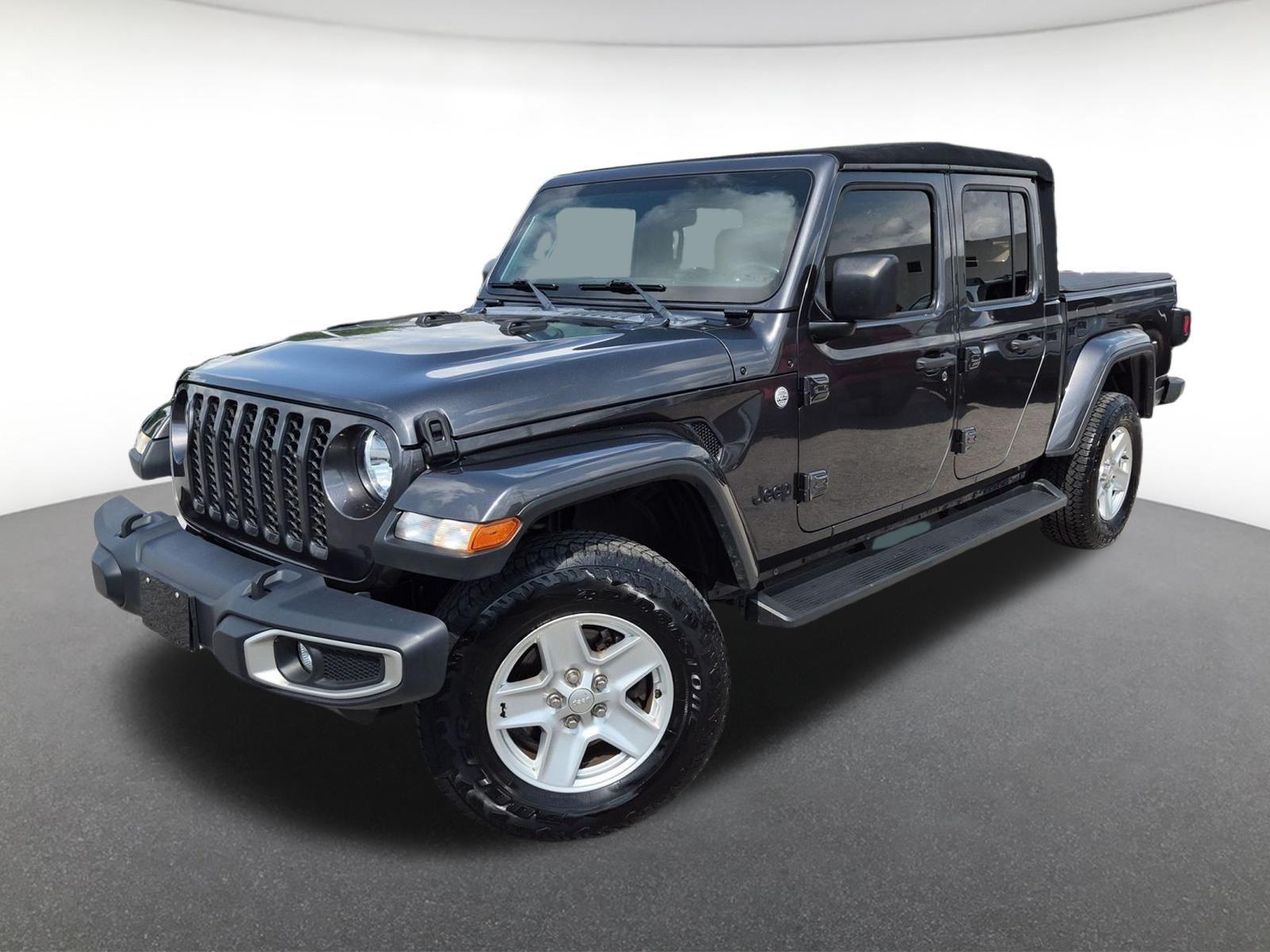 Gray (Granite Crystal Metallic Clearcoat) 2020 Jeep Gladiator Pickup Truck Four-Wheel Drive 8-Speed Automatic