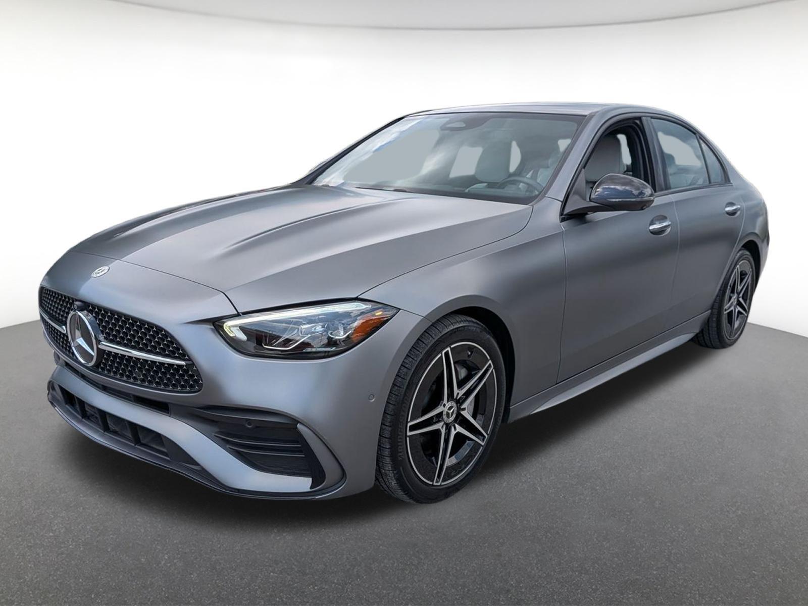 Gray (MANUFAKTUR Selenite Grey Magno) 2023 Mercedes-Benz C-Class Sedan All-Wheel Drive Automatic