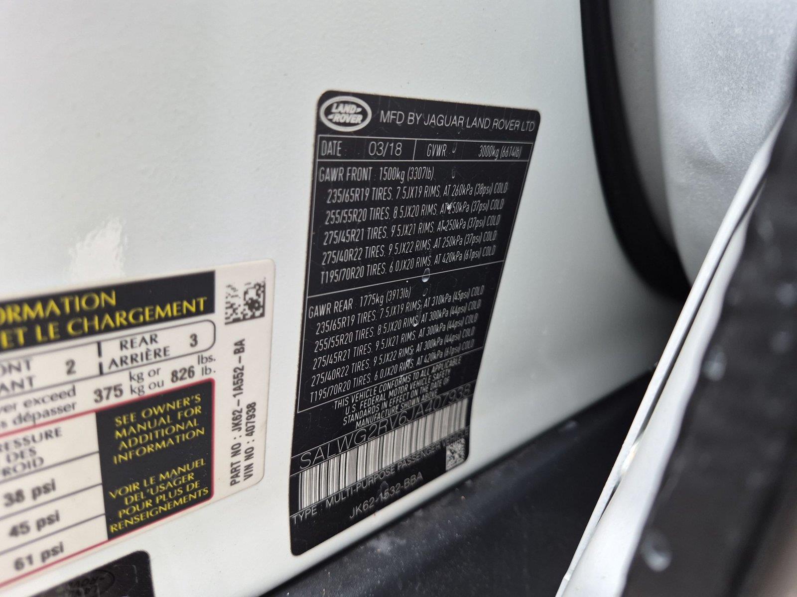 Used 2018 Fuji White Land Rover SE image 39
