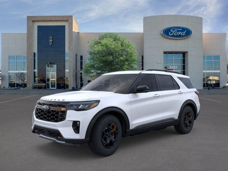 Star White Metallic Tri-Coat 2026 Ford Explorer SUV / Crossover All-Wheel Drive Automatic