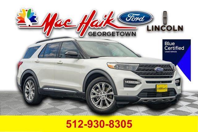 Star White Metallic Tri-Coat 2023 Ford Explorer SUV / Crossover Rear-Wheel Drive Automatic