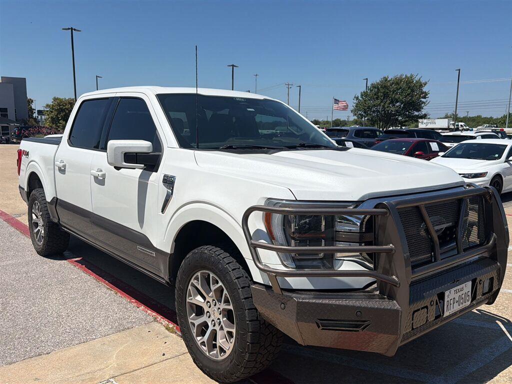 Star White Metallic Tri-Coat/Stone Gray 2021 Ford F-150 Pickup Truck Four-Wheel Drive Automatic