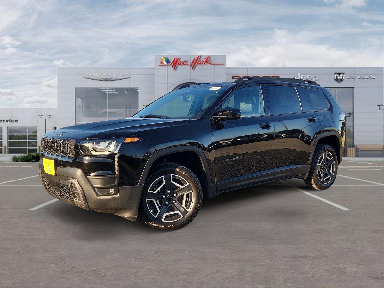 Diamond Black Crystal Pearlcoat 2026 Jeep Cherokee SUV / Crossover Four-Wheel Drive Automatic