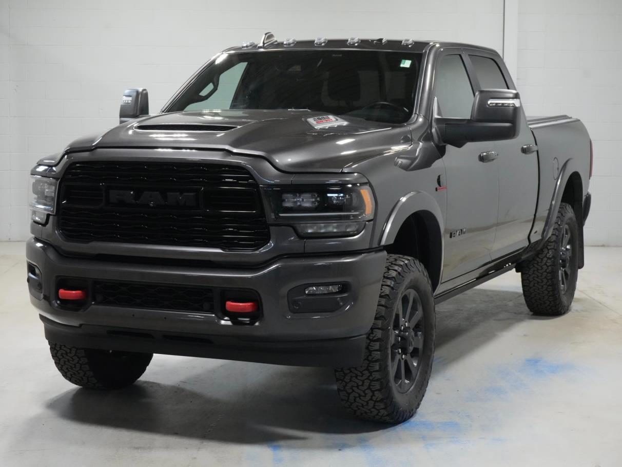 Gray (Granite Crystal Metallic Clearcoat) 2023 RAM 2500 Limited Crew Cab 4WD Pickup Truck Four-Wheel Drive 6-Speed Automatic