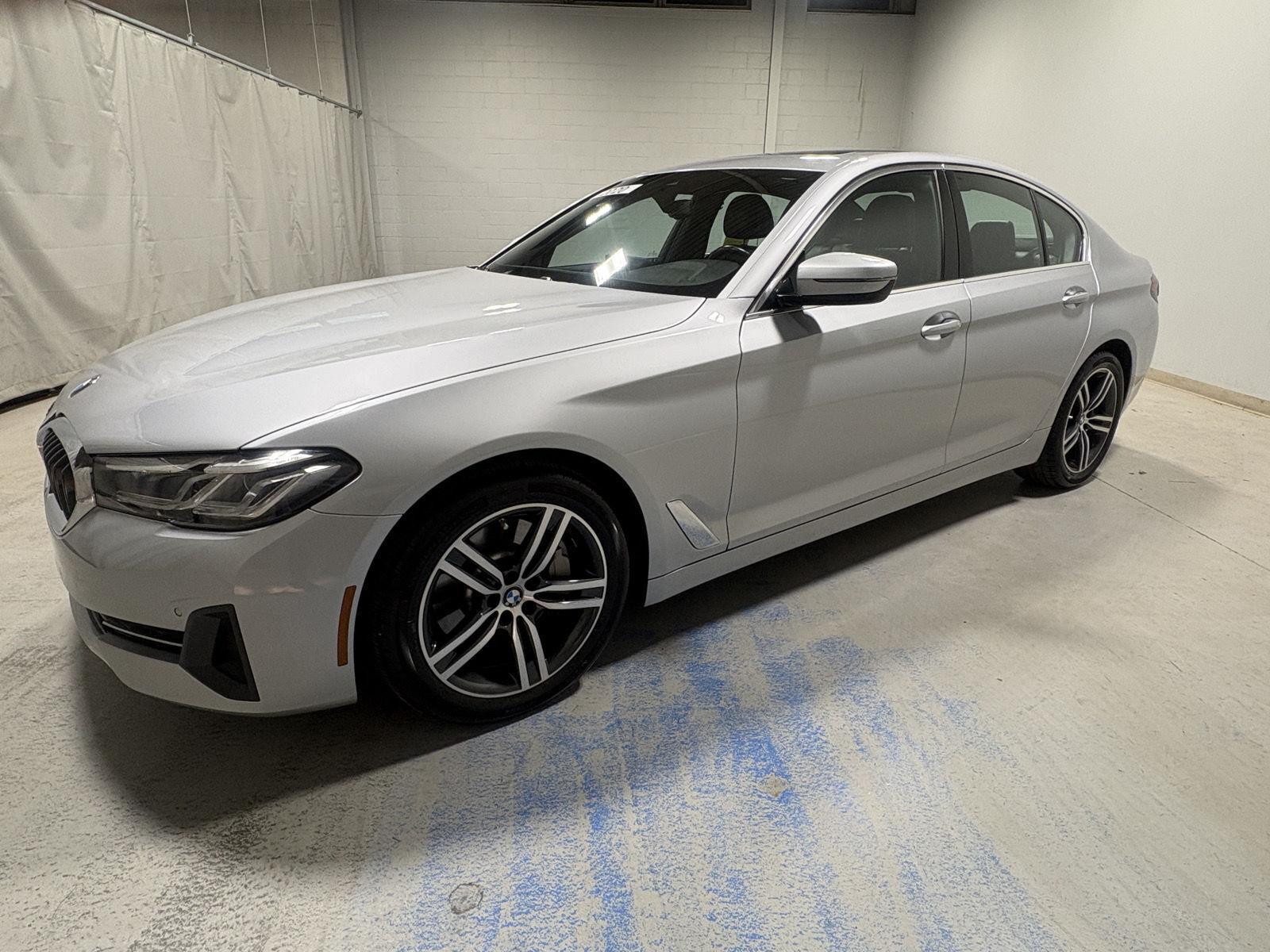 Glacier Silver Metallic 2021 BMW 5 Series Sedan All-Wheel Drive Automatic