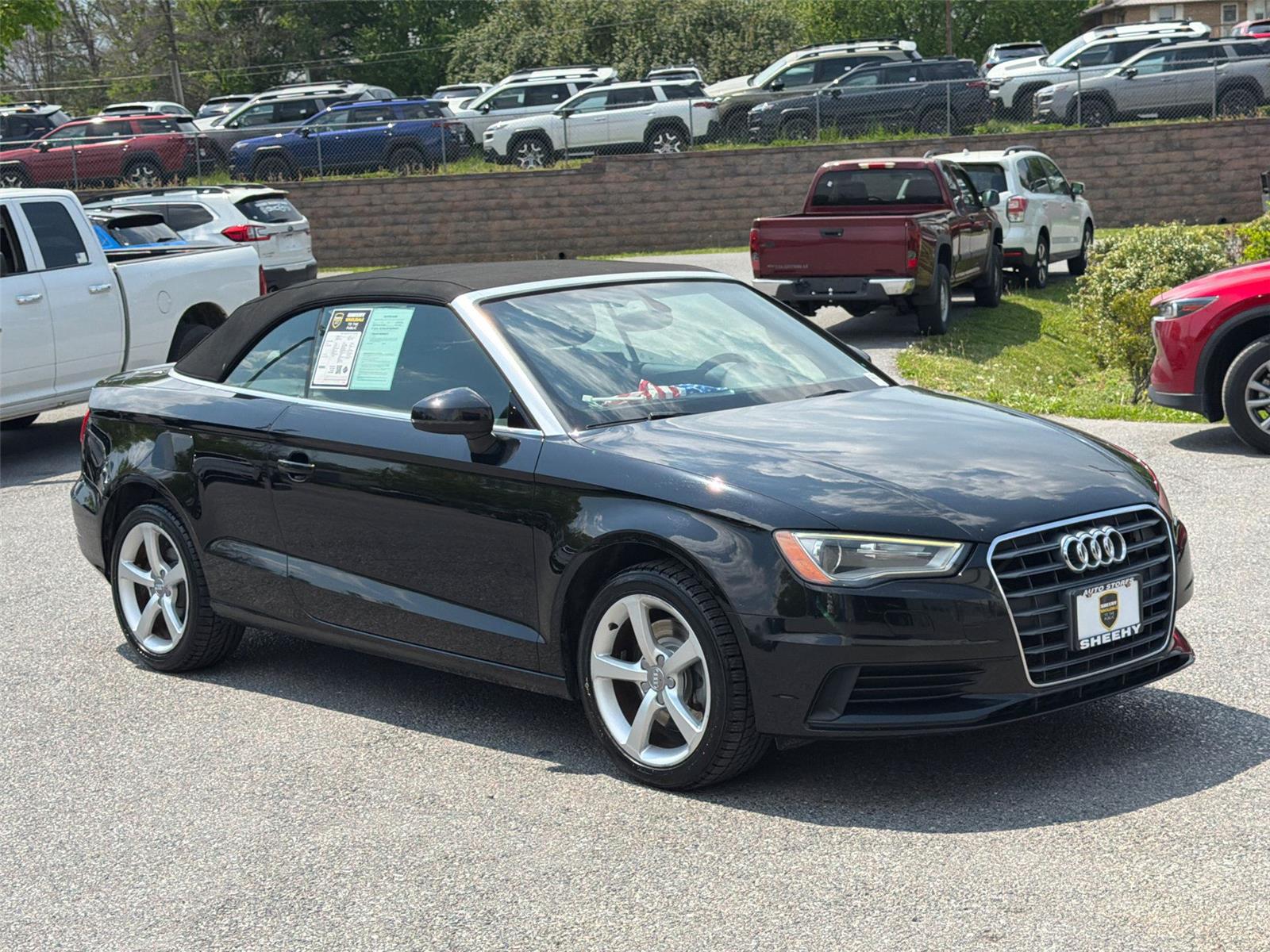 Brilliant Black/Black Roof 2015 Audi A3 1.8T Premium Cabriolet FWD Convertible Front-Wheel Drive Automatic