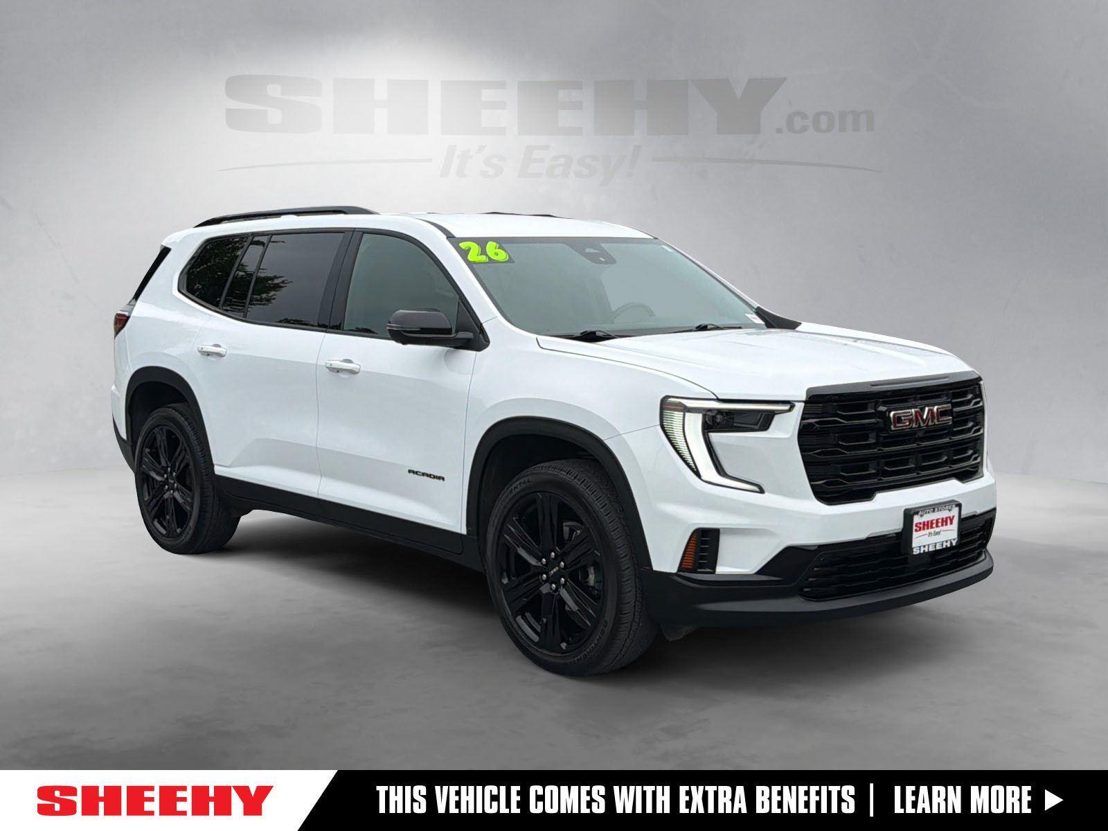 Summit White 2026 GMC Acadia SUV / Crossover Four-Wheel Drive 8-Speed Automatic