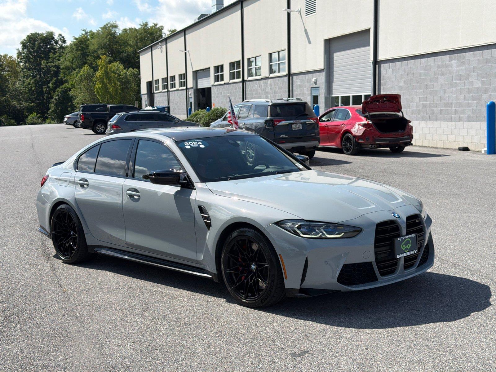 Gray (Brooklyn Grey Metallic) 2024 BMW M3 Sedan Rear-Wheel Drive Automatic